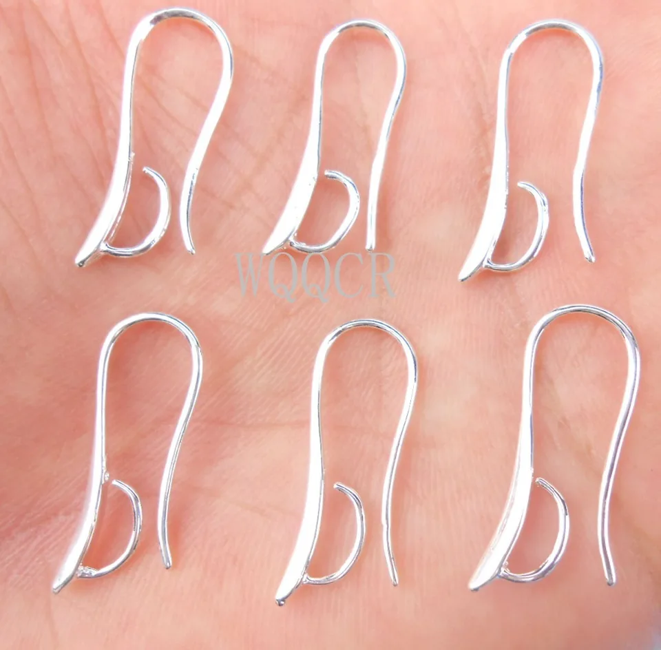 Doprava zdarma 10ks šarže na výrobu dizajnu 925 Silver Colorjewelry nálezy Hook náušnice štipka na kauciu uší drôty pre krištáľové korálky