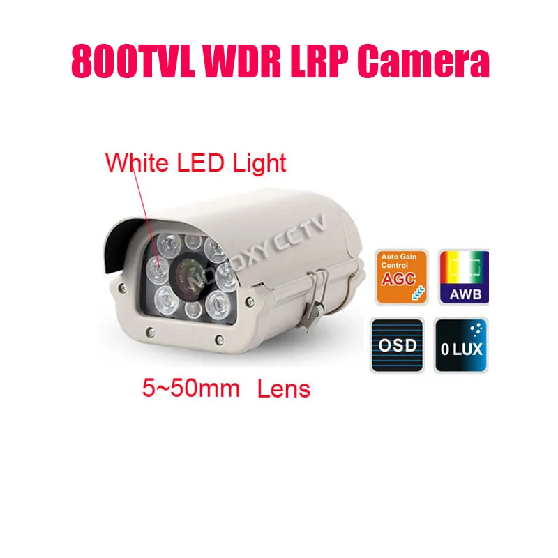 Doprava zdarma 800TVL Sony Effio-V vodotesné vozidlo ŠPÍťové značka VOZIDLO ZNAMENIE WDR LPR Camera 5 ~ 50 mm biele svetlo LED LED