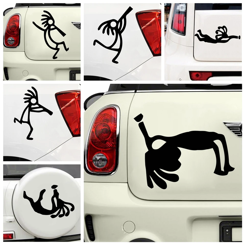 Doprava zdarma Kokopelli Mini Stickman STRECERS STRÁNKY PRÍSLUŠENSTVOWINDOW DECAL Vinyl Art Pattern Body vodotesný