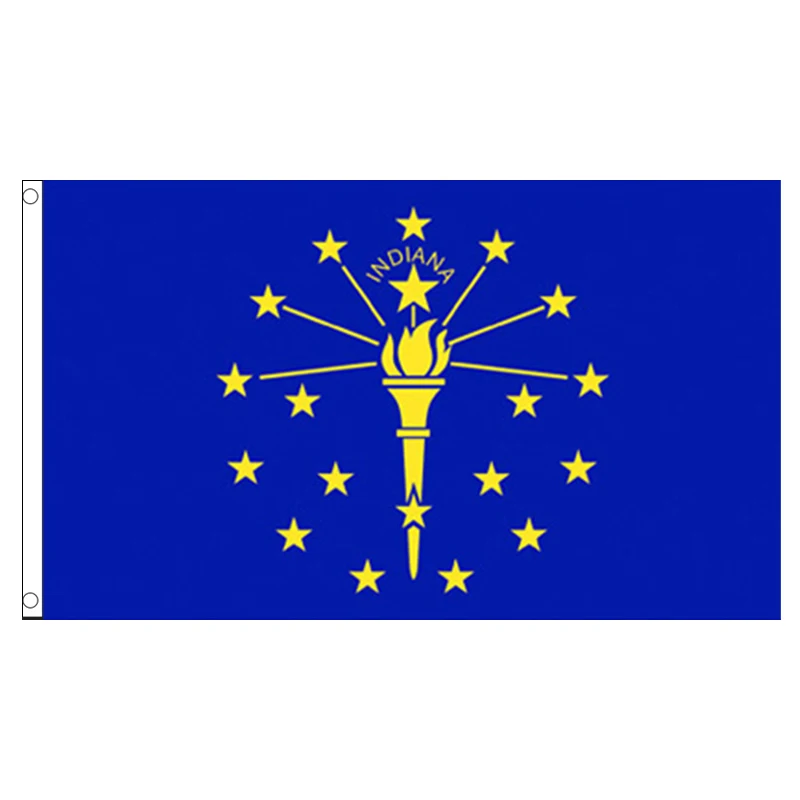 Doprava zdarma XVGGDG USA Indiana State Flag Tlač polyesteru banner vlajka