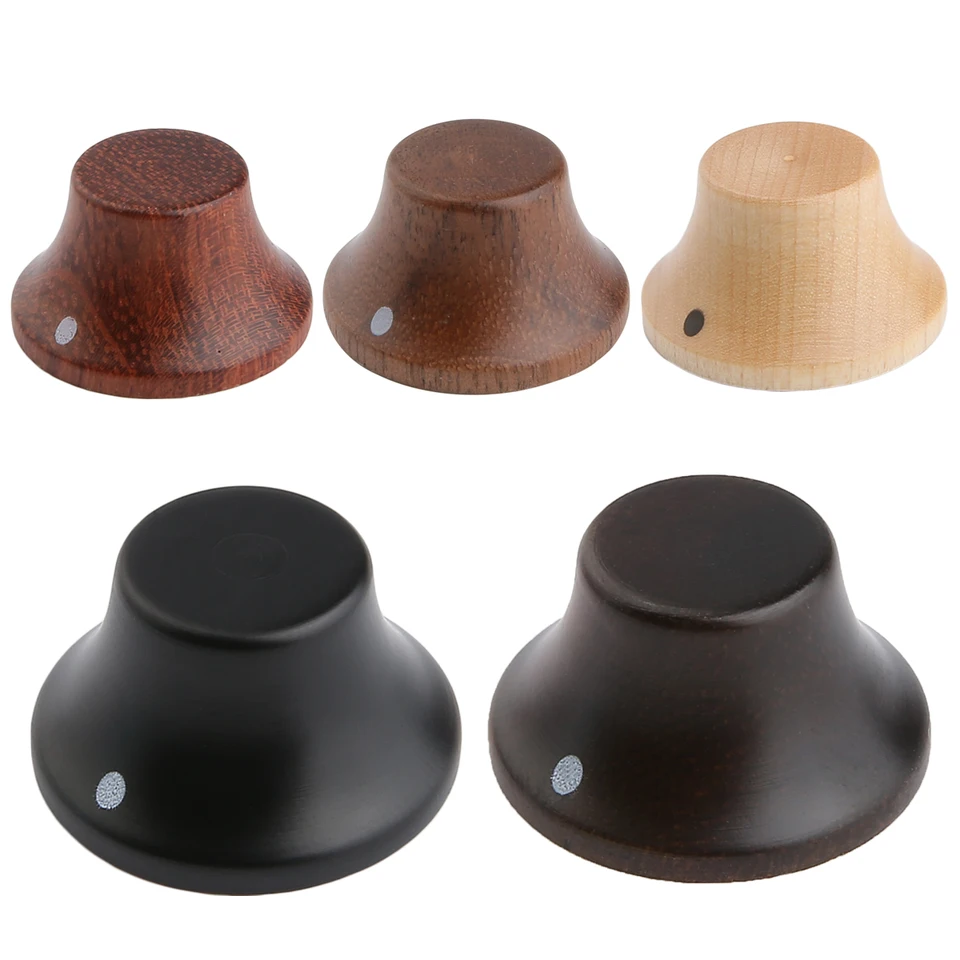 Dopro LP St St štýl Bell Gombs Drevené ovládacie gombíky gitara basové klobúky s klobúkom s indikátorom Rôzne drevené gombíky