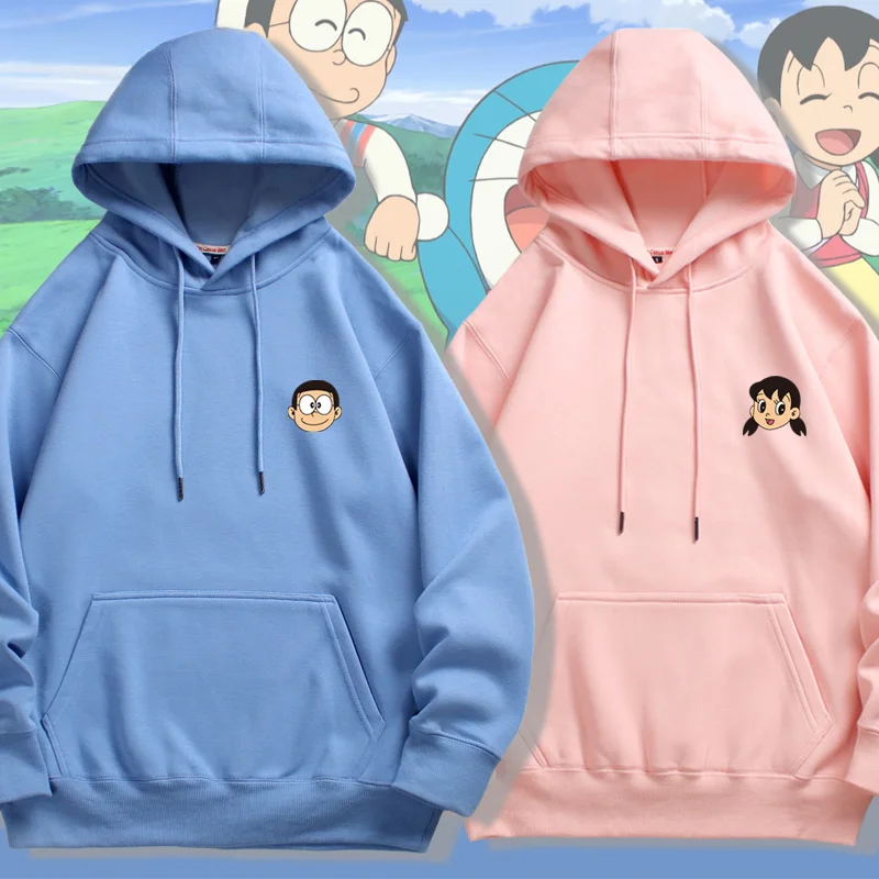Doraemon Avatar Pár kapucňa pánske a dámske jarné a jesenné Nobita Shizuka Fat Tiger Hooded Sweater Cartoater Hoodie