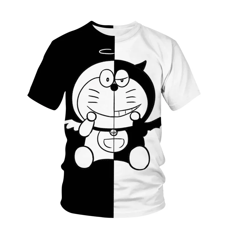 Doraemon Fashion Cosplay Tričká Detské topánky chlapci Tričká 3D tlač Tričká anime krátke rukávy detské deti darček k narodeninám