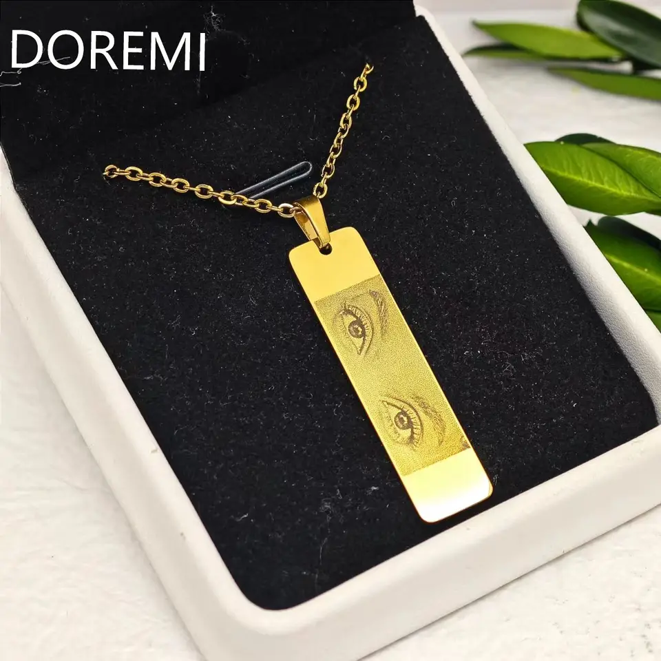 Doremi Prispôsobený očný obrázok náhrdelník z nehrdzavejúcej ocele Pendant Eyes Photo