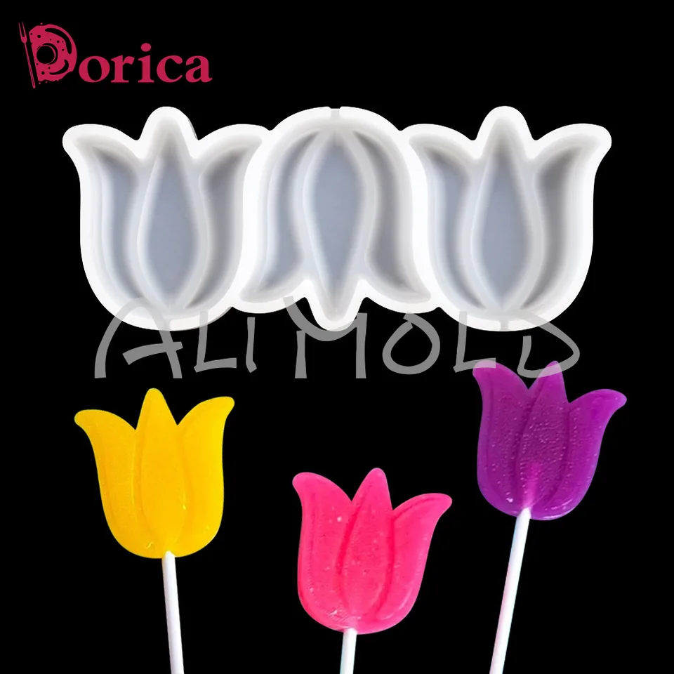 Dorica Daffodils Design Lollipop Epoxy forma čokoládová forma kuchynský fondant tortu zdobenie náradie na pečenie