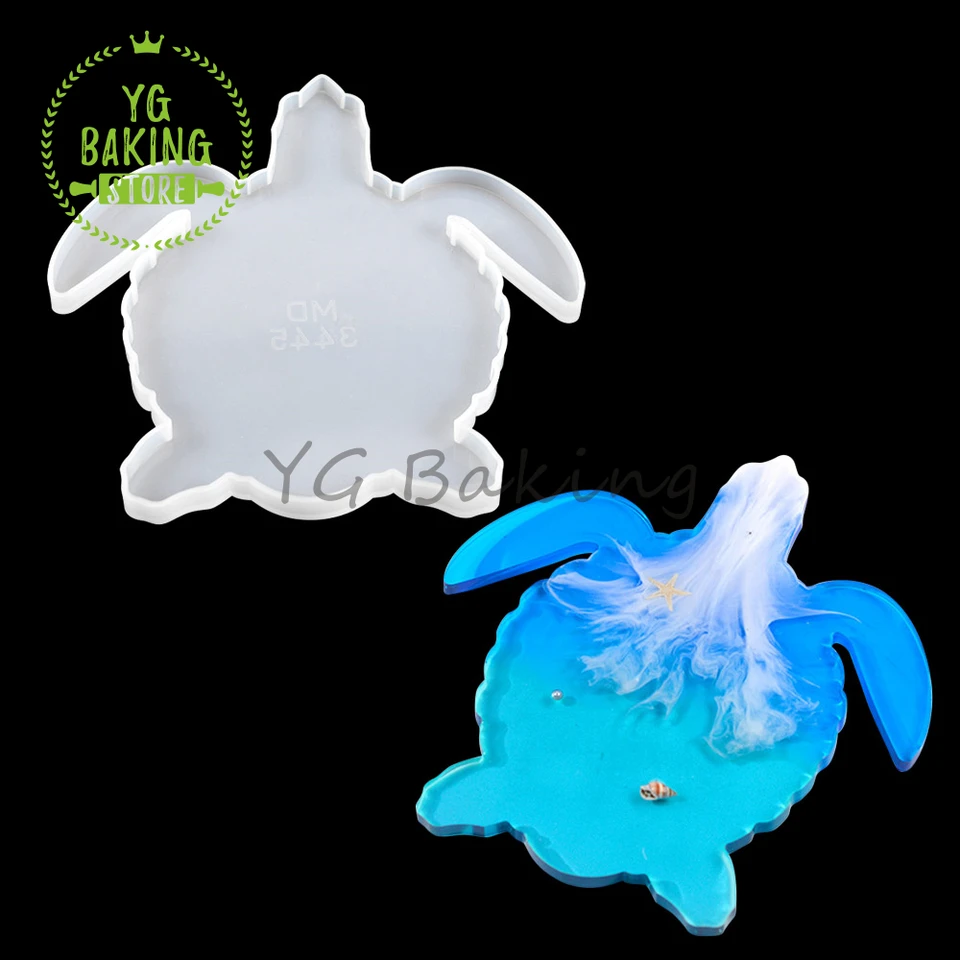 Dorica Ocean Series Series Turtle Tvar epoxidovej silikónovej formy živici čokoládový koláčový koláč zdobenie náradie kuchynské zásoby