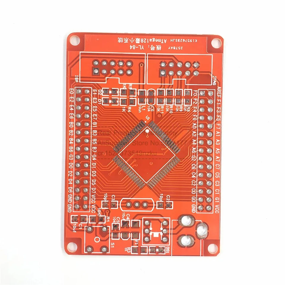 Doska dosky AVR Developments Minimálna systémová doska PCB pre ATMEGA128 DPS vyvinie veľkoobchod s červenou doskou