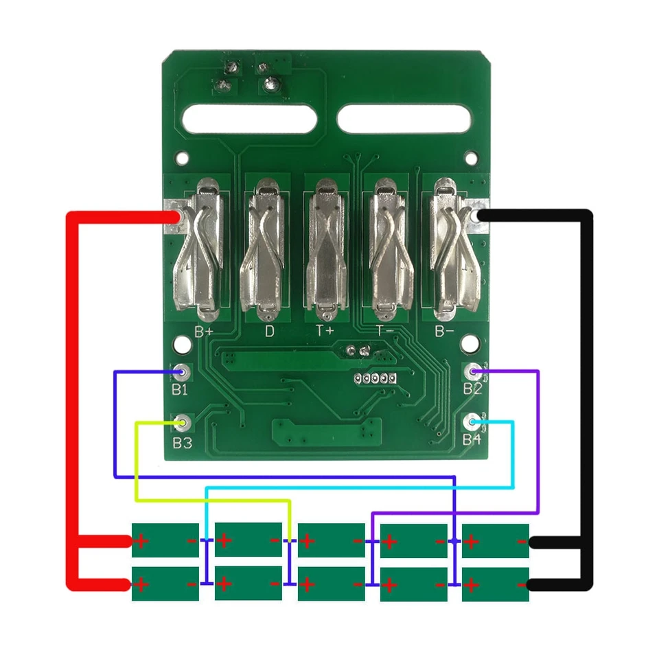 Doska dosky PCB na nabíjanie obvodov pre dosku PCB pre regáľ lítium Battery Metabo 18 V (1 ks)
