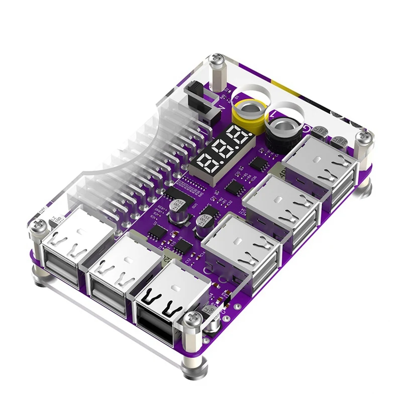 Doska na prelomenie napájania ATX 24pinový adaptér napájacieho modulu s 12 port USB 2.0 a QC 2.0/ 3.0 a 12 V výstup