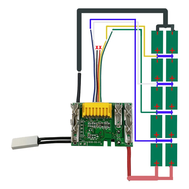 Doska PCB/LED 18V pre Makita 18V BL1830 BL1840 BL1850 Výkonový nástroj na ochranu obvodu na ochranu obvodu