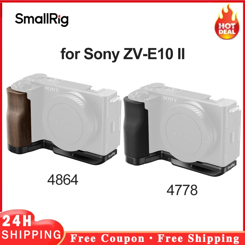 Doska v tvare SMALRIG L Silikón/drevená rukoväť pre Sony ZV-E10 II 4864 4778