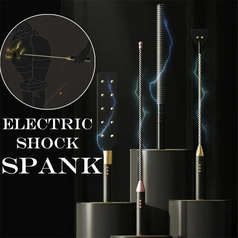Dospelá hra elektrický šok výprask Paddle SM Flog Bondage Elektrická stimulácia flogger porazil pat bič bdsm sexuálne hračky pre páry