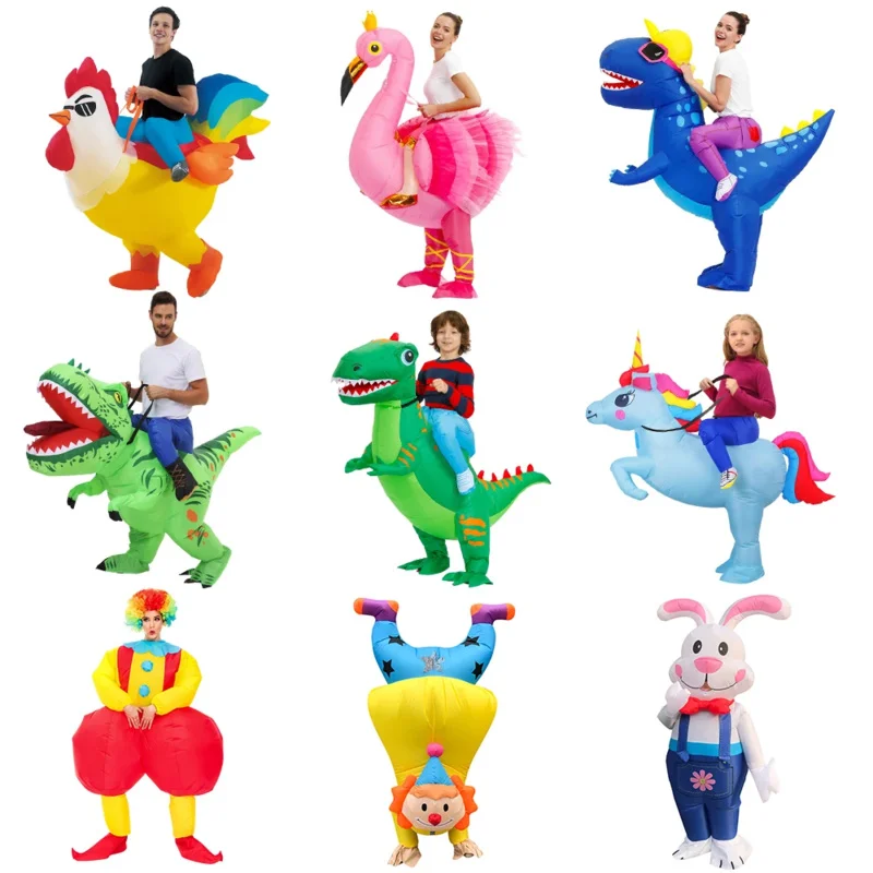 Dospelé deti Dinosaurus nafukovateľný kostým anime cosplay cosplay karneval kostým plameniacka luxusná šaty párty halloween kostýmy obleky