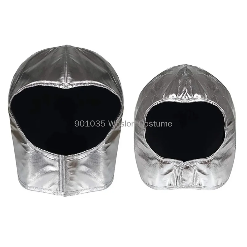 Dospelé deti strieborný astronaut prilba kostýmy Spaceman Head Gear Adsessory Carnival Party Headwear Halloween Hat SD5956