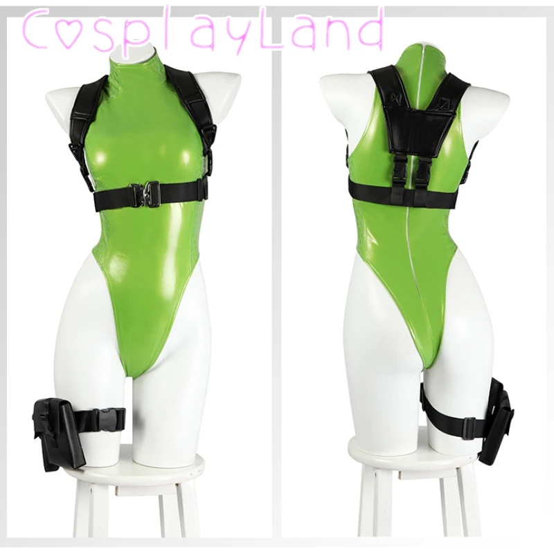 Dospelé ženy Halloween Canival kostým Game Fighter Cammy Green Cosplay Sexy kombinézové oblečenie Killer včelí včelí oblečenie prispôsobiteľné