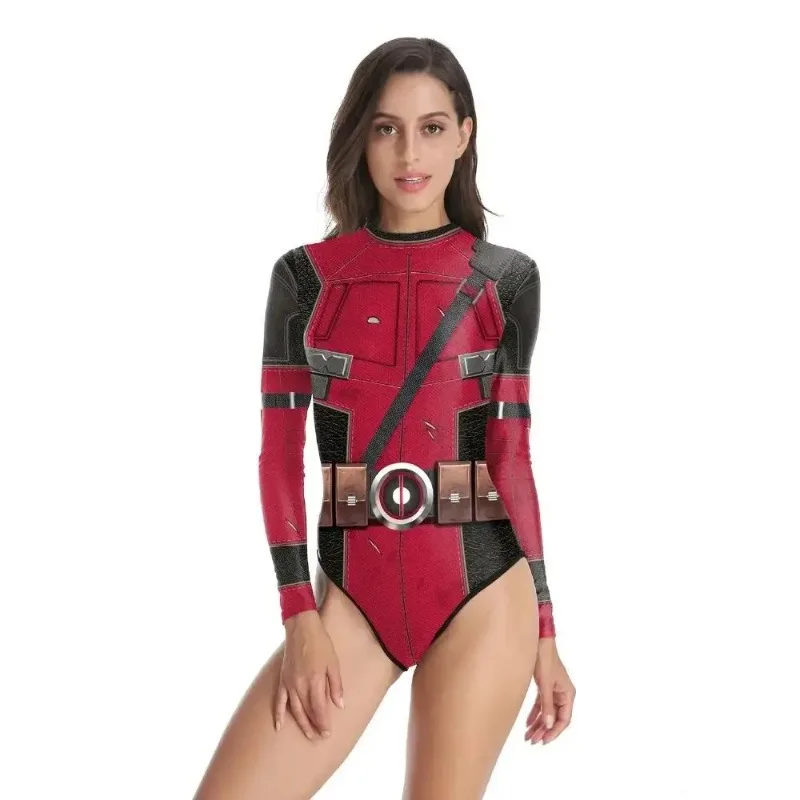 Dospelí film Deadpool kombinézy cosplay bodySuits Ženy tlačené sexy sexy plavky plavky Halloween Party kostým zentai catsuits