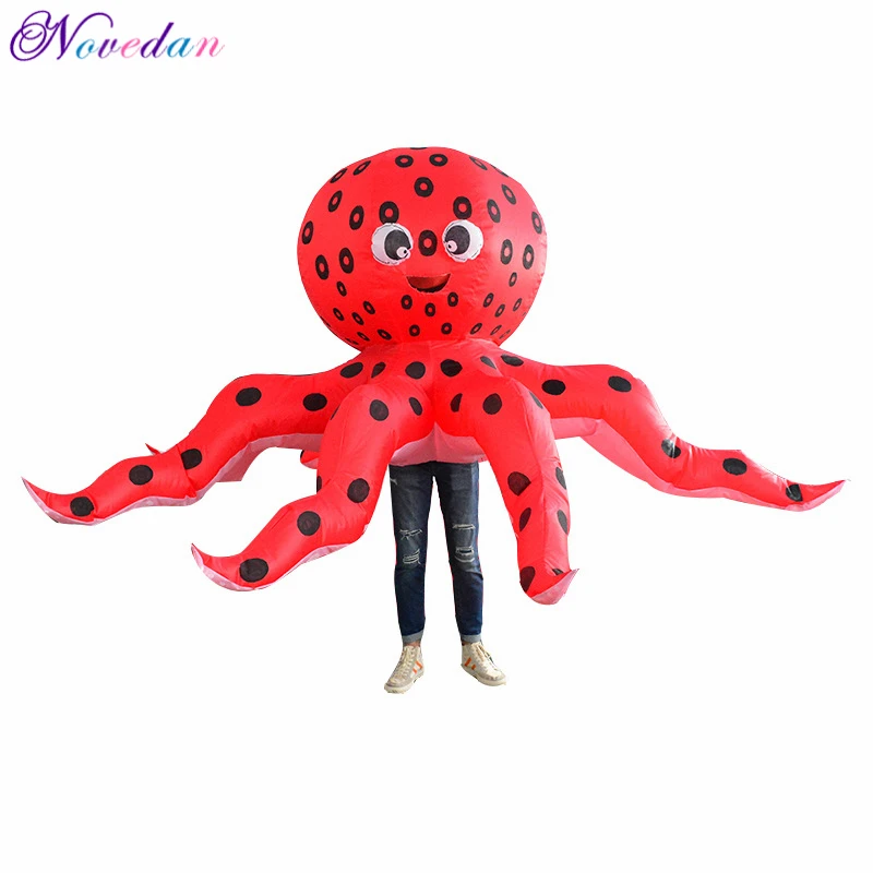 Dospelý chobotnica nafukovací kostým vyfúkne kostýmy večierkov Cosplay maskot