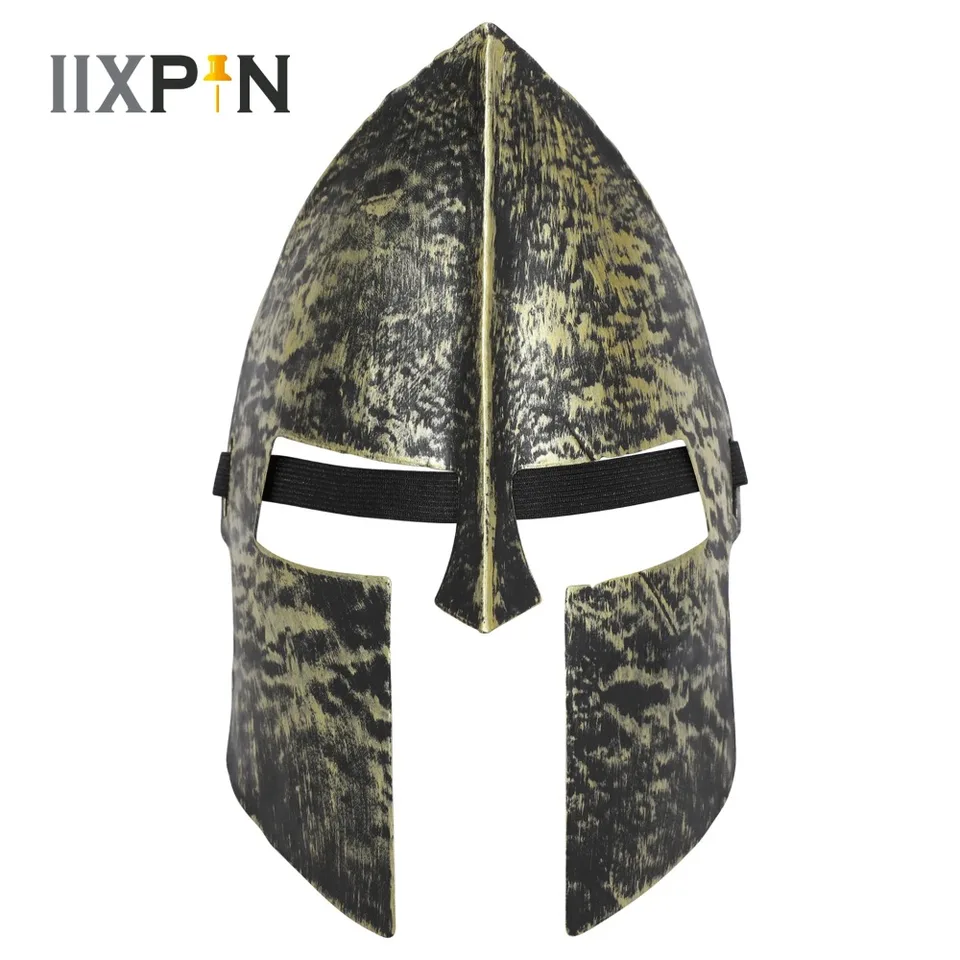 Dospelý plastový spartan rytier prilba sparta maska ​​Sparta Maska Starí grécky rímsky bojovník maska ​​Halloween Cosplay kostýmov prop