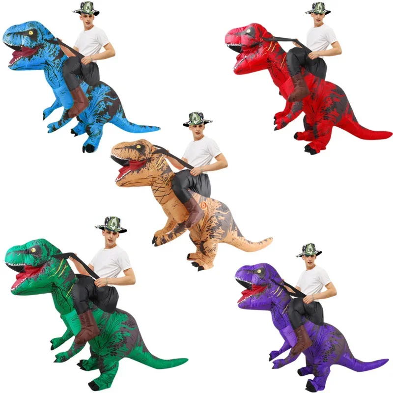Dospelý t-rex nafukovací kostým dinosauru