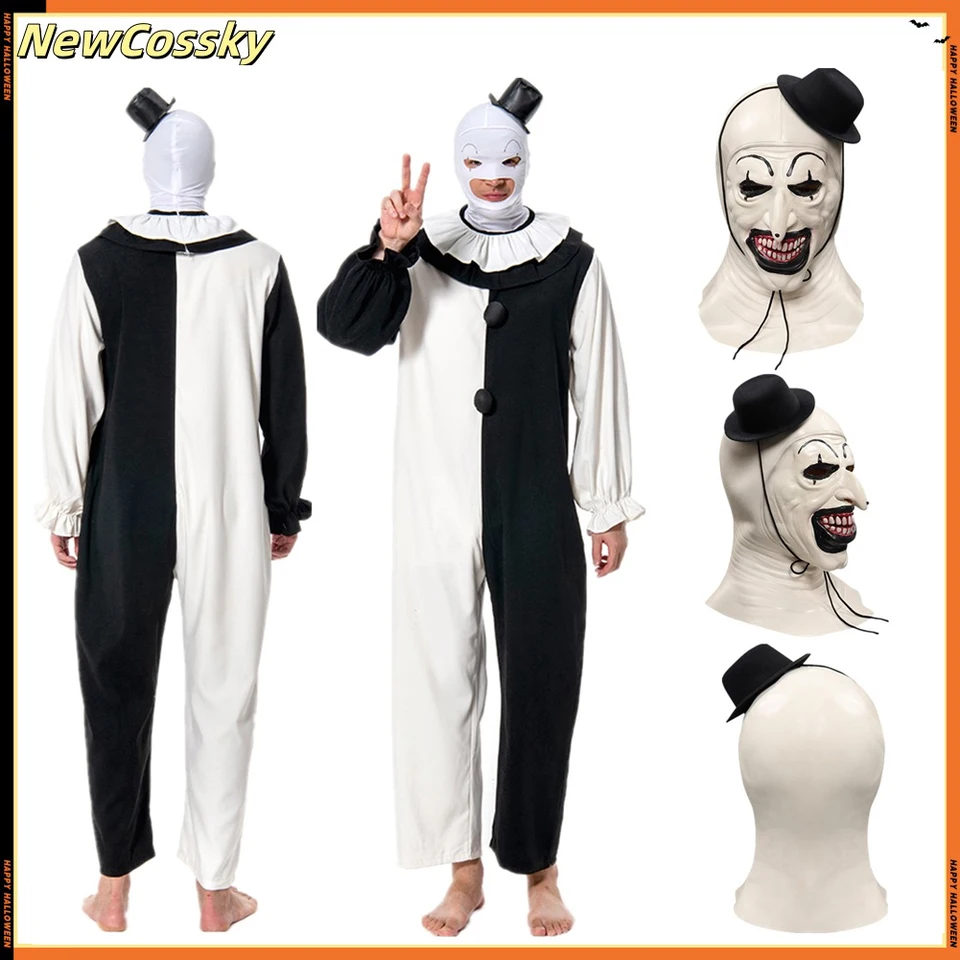 Dospelý umenia Clown Terrice 3 kombinézy Kills Cosplay kostým masky pre mužov Halloween karnevalová párty fantasy roleplay obleky
