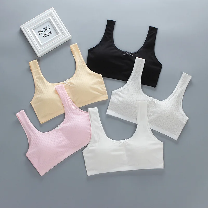 Dospievajúca dievča Bra bezšvový bralette Full Cup Cotton Underwear Sleep Sleep Bra trubica Top Young Dievča