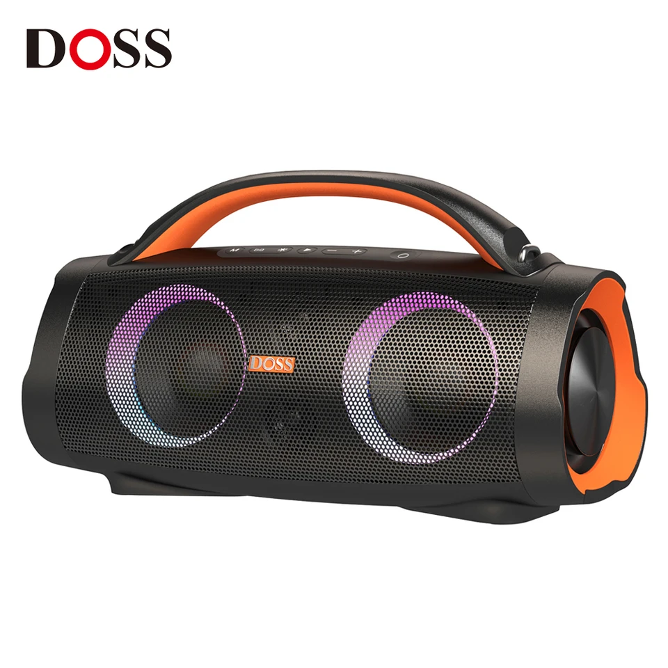 Doss Bluetooth 5.3 Reproduktor Extreme Boom Pro 100W Stereo Sound Bass Subwoofer Sound Box IPX6 Vodotesné vonkajšie prenosné reproduktory
