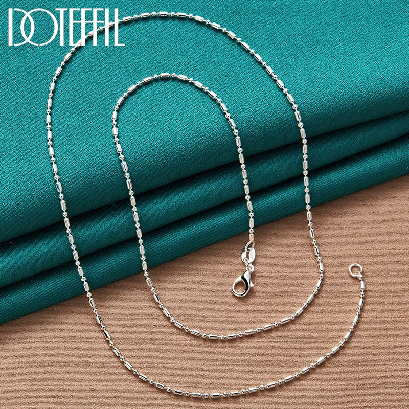 Doteffil 925 Sterling Silver Bambus Bead Retial Retian 16/18/20/22/24/26/28/30 palcový náhrdelník pre ženy