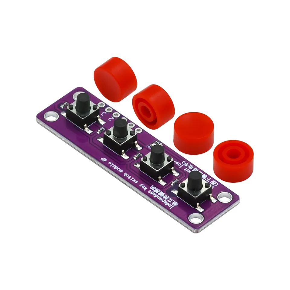 Dotknite sa modulu spínača so štyrmi tlačidlami kompatibilnými s Arduino Development Board Sensor Raspberry Pi 51 MCU Suite