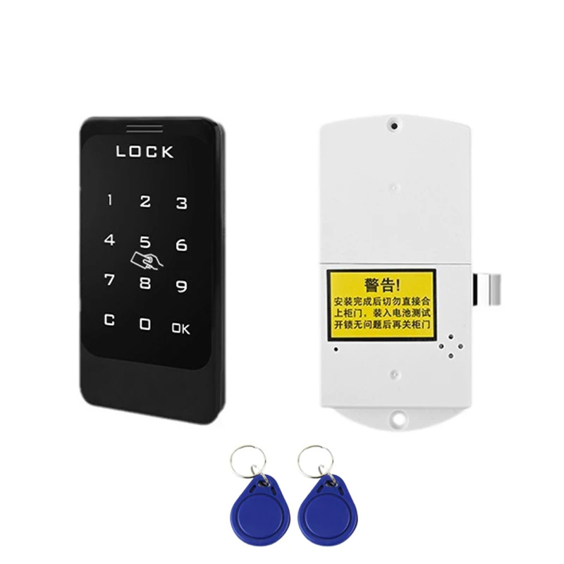 Dotyk klávesnice elektrické heslo RFID IC CARD Karbinová zásuvka Automatický zámok motora