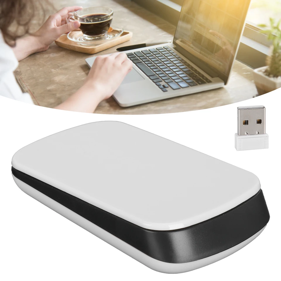 Dotyková podložka Wireless Wireless Computer Myš 1200 DPI USB Optical 2.4G Prijímač Super tenký myš pre PC laptop