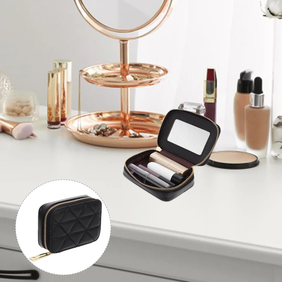 Dotyková taška na rúž Organizátor kabelky Organizátor Vložky make -up mini toaletné tašky Skladovacie lesk