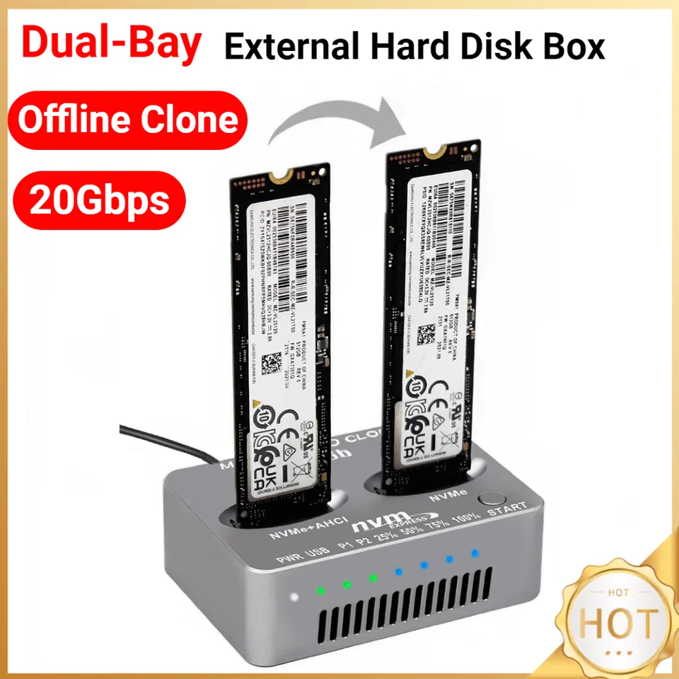 DOUL-BAY NVME Docking Station Gen2x 20 GBPS M.2 SSD KONTAZURA M/BM KEY SOLD DISK M.2 M.3 NVME PCI-E pre M2 SSD M KEY SSD