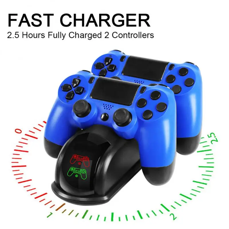 DOUL CONLECTION nabíjanie Dock pre tenký ovládač USB Rýchle nabíjanie vstavanej stanice Dock Smart Chip Dock s indikátorom LED