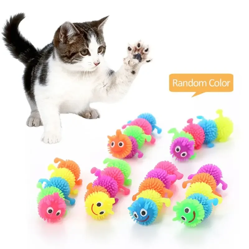 Dozmočiny simulácie pre domáce zvieratá vtipné mačacie hračky Caterpillar Gumber Puppy Chew Hray Pet Toy Cat Molárny odolnosť voči uhryznutiu