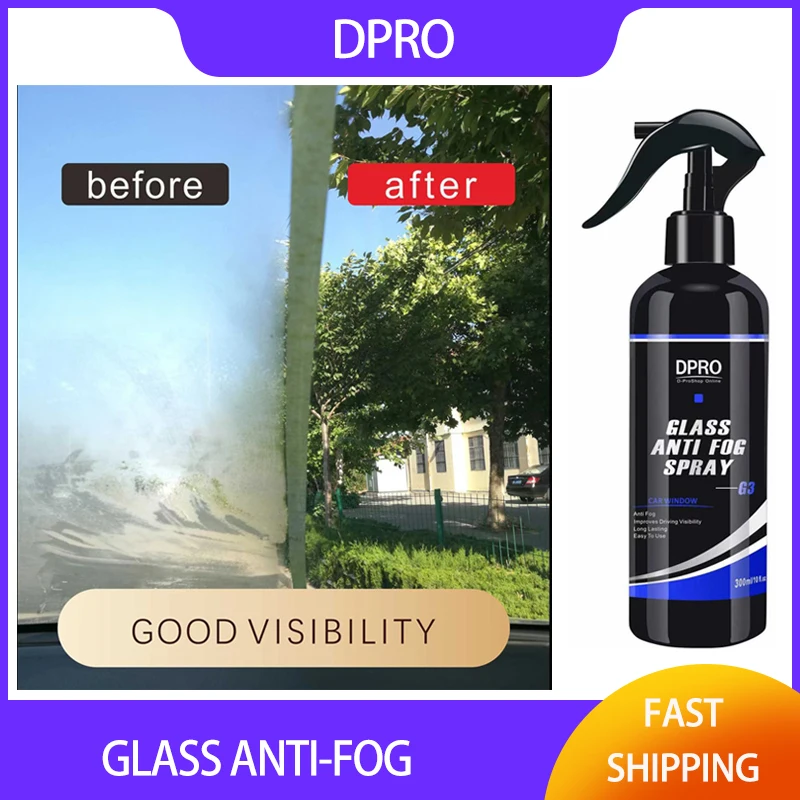 DPRO Glass Anti-Fog Spray Film Film Overe Window Ohnodotesné spätné zrkadlo