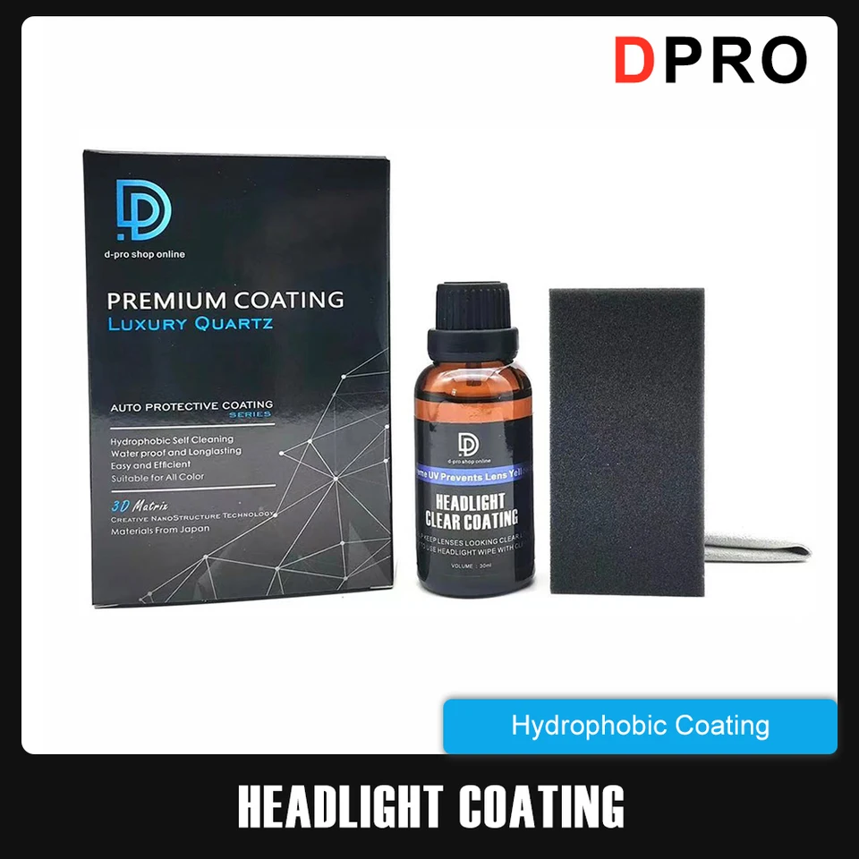 DPRO nano keramické vozidlo Coating Svetlomet leštenie tekutého skla proti škrabancovi svetlometový svetlo