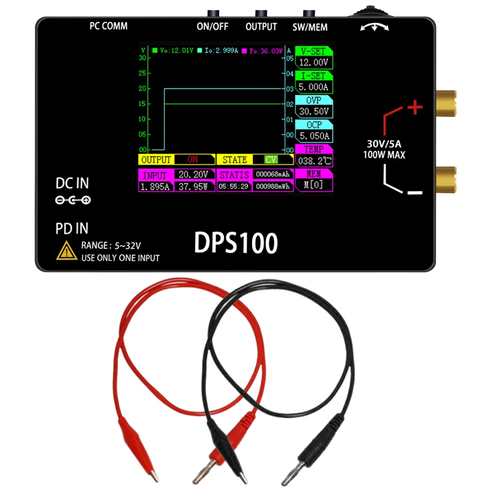 DPS100 Pocket Laboratór DC Power Supply 30V 5A 100W Nastaviteľné napájacie napájacie napájacie napájacie napájacie zdroje