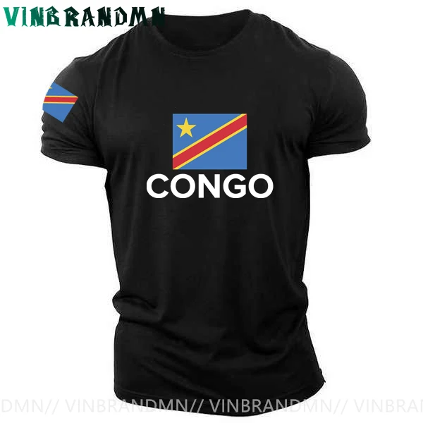 Dr Kongo Men tričko módne dresy národný tím bavlnené tričko Gyms odev Tee Country Tops TOP COD DROC Kongo-kinsha konžský