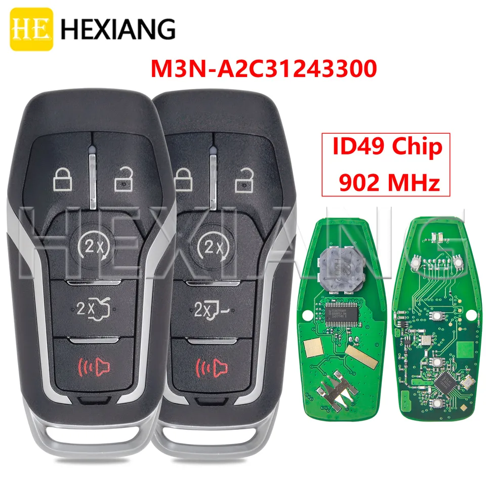 DR M3N-A2C31243300 7812A-A2C31243300 902MHz ID49 Diaľkový kľúč ChIP Auto pre Ford Explorer Mustang Edge Fusion 2013-2017