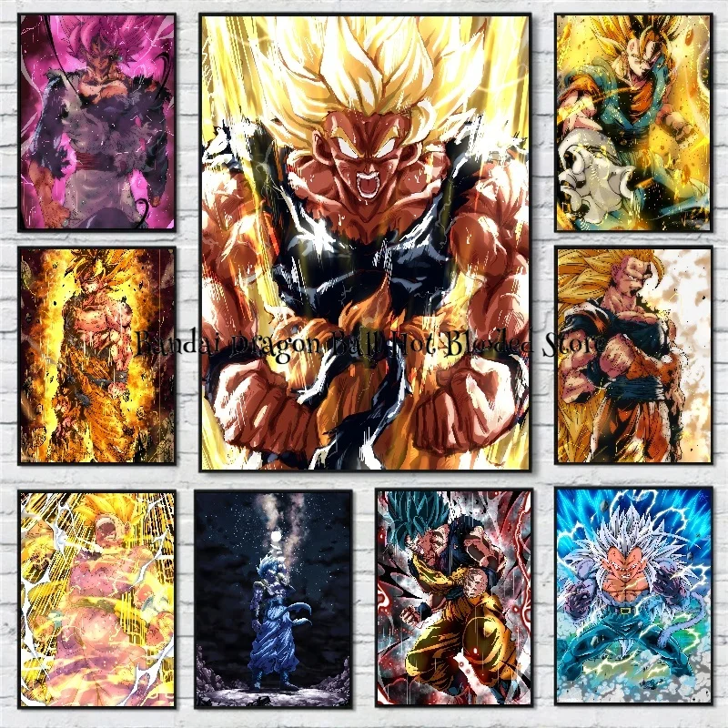 Dragon Ball Dekoratívna maľba slnka Wukong Vegeta Japonské anime postavy Obýva