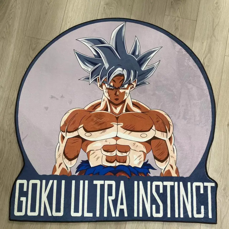 Dragon Ball Goku Ultra Instinct Nepravidelná oblasť Anime umývateľné koberce Domov DECO DOORNÉ PODLAHY PROTI Šmyk
