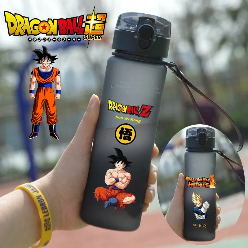 Dragon Ball Son Goku Veľká kapacita karikatúra Fľaša na fľašu móda Anime študent Pitie pohár prenosný vonkajší športový vodný pohár