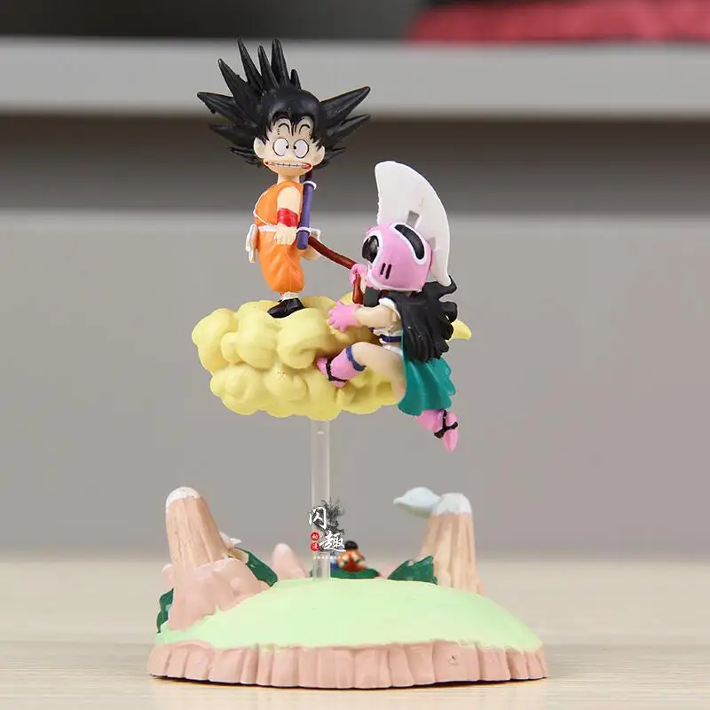 Dragon Ball Sun Goku Chichi postava Somerssault Cloud Animemodel Dolls Figurine Decor Action Figures Zbierky hračky pre deti darčeky