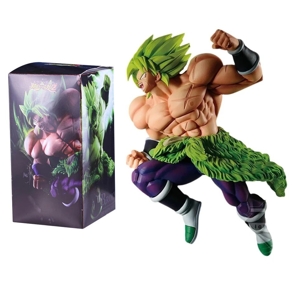 Dragon Ball Z Broly Figuable Super Saiyan 3 Son Goku Anime Action Ob Collect Zbierka figuríny 21cm model hračky modelu modelu hračiek
