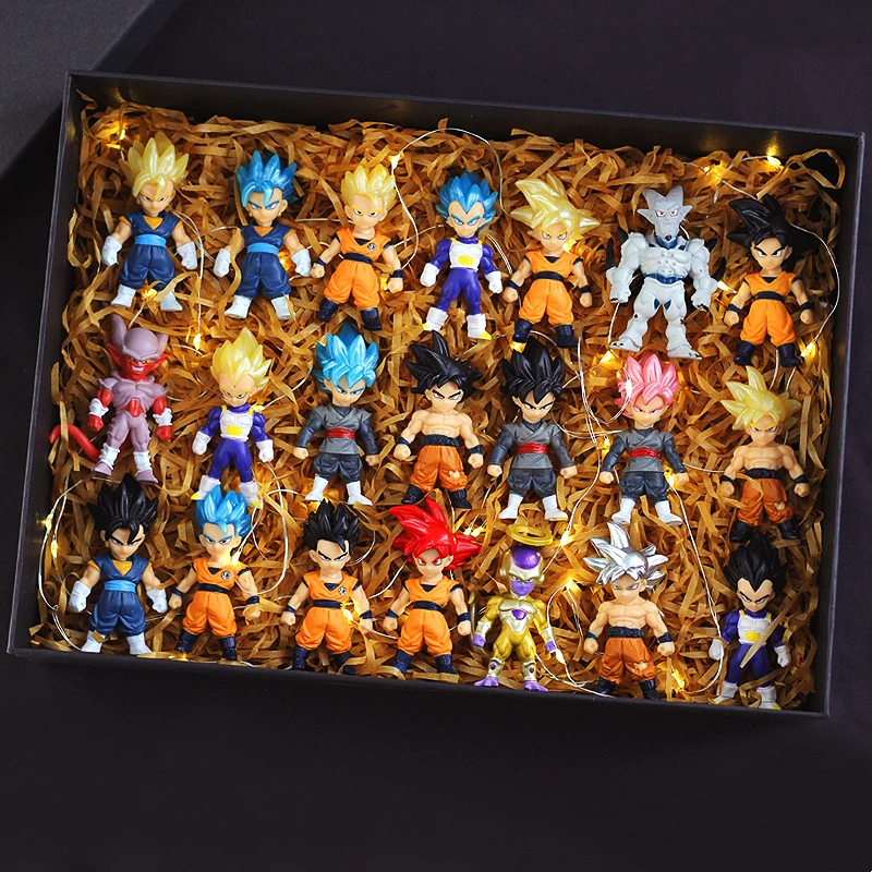 Dragon Ball Z Super Saiyan syn Goku Anime postava Syn Gohan Vegeta Broly Piccolo Majin Buu Set akčná figurína modelové darčeky