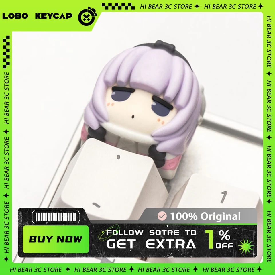 Dragon Maid Hepa slečny Kobayashi Ručne vyrobená živice Keycap Mechanická klávesnica klávesnice Roztomilé prispôsobené herné doplnky Darčeky