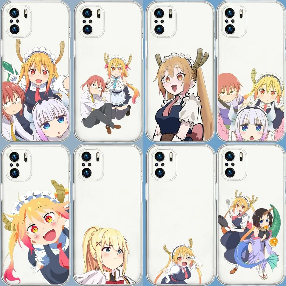 Dragon Maid Telefón puzdro pre Xiaomi 11 Redmi Poznámka 11 5G 8T 9a 9 10t Note8 POZNÁMKA9 12SULTRA TRANSPArent Case