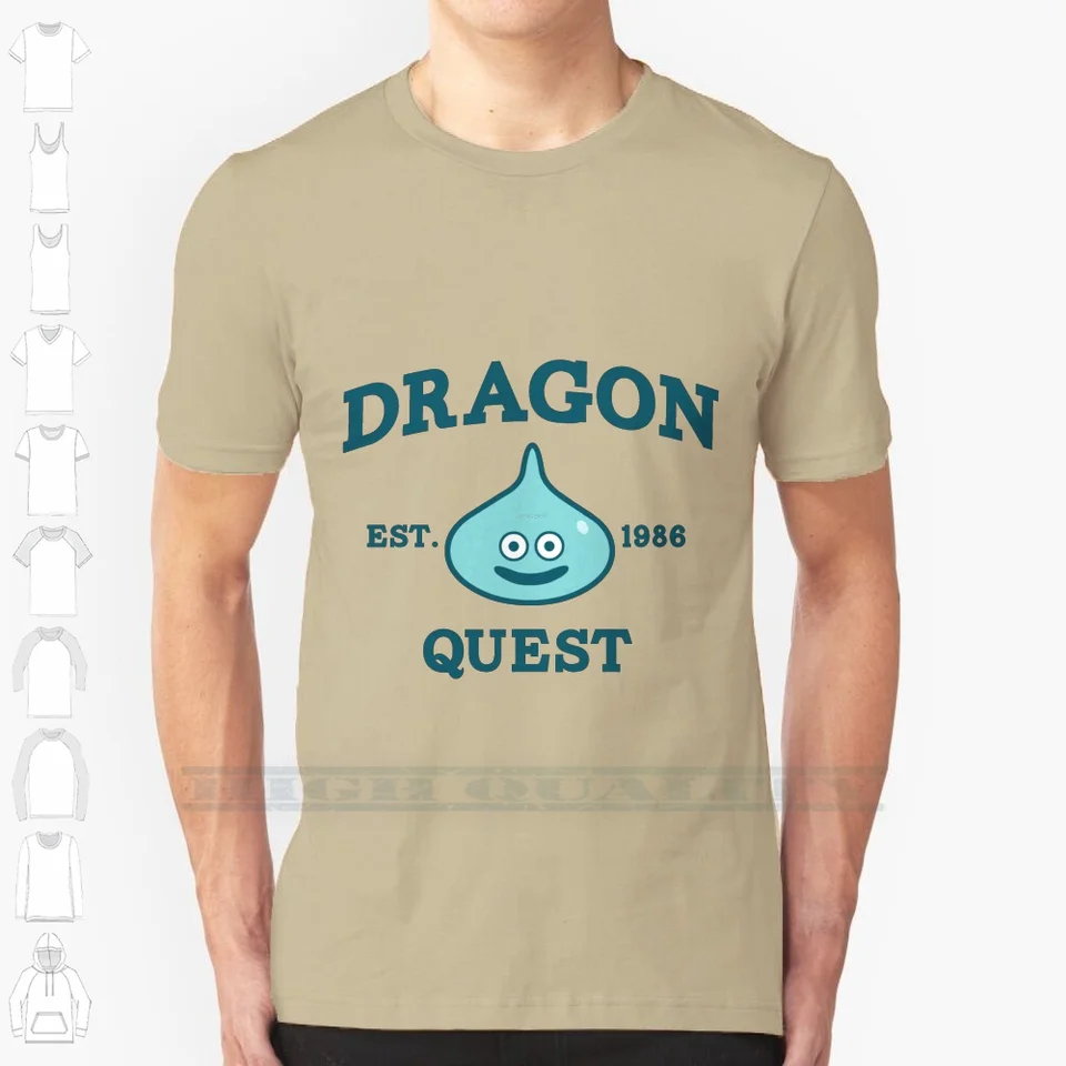 Dragon Quest 100% bavlnená tričko Dragon Quest Videogames RPG Classic Retro Gaming Slime Tee krátke rukávy s dlhým rukávom Darček