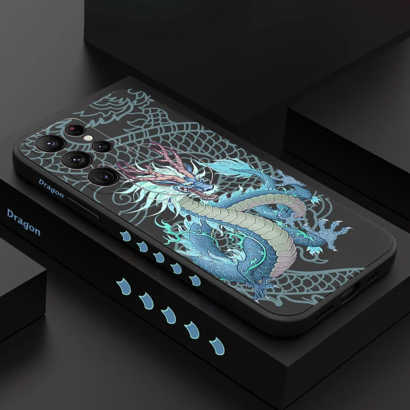 Dragon Totem Puzder pre Samsung Galaxy S24 S23 S22 S21 S20 Ultra Plus Fe S10 S9 S10E Poznámka 20 Ultra 10 9 Plus Cover