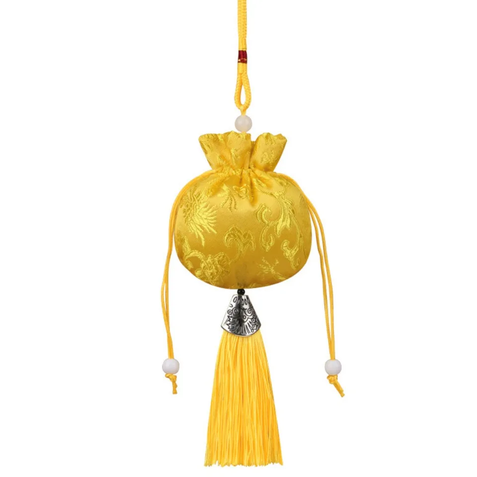 Dragon Women vreckový starožitný závesný kvet čínsky štýl vrecka Tassel auta zavesenie šperkov Storage Bag Children